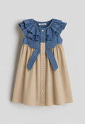 denim bow dress
