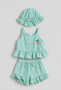 Mint Gingham Cherry 3-Piece Summer Set