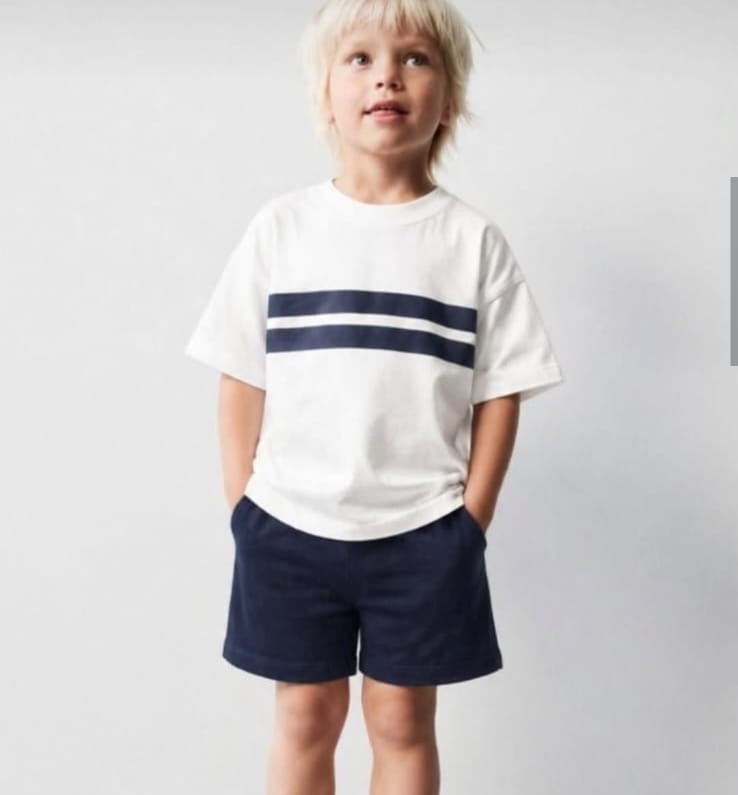 Navy stripe summer set