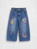 jeans blue unicorn printed