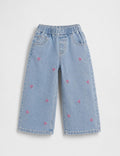 la ceil blue printed pant jeans