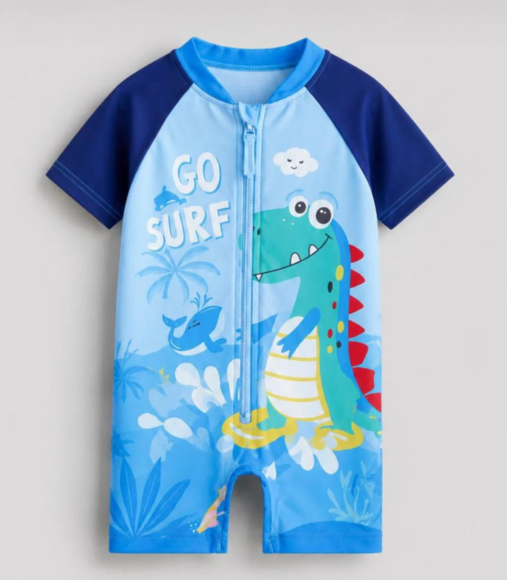 swimsuit dino blue