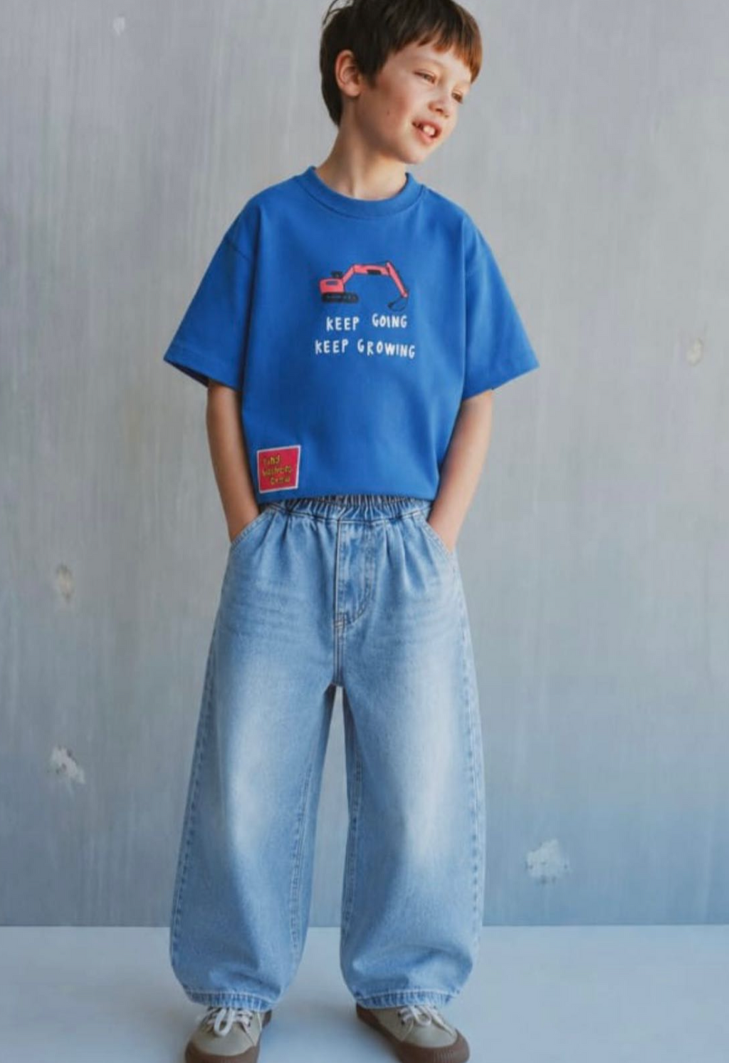 baloon pant blue shirt set