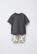 Floral Grey Kids Co-Ord Set