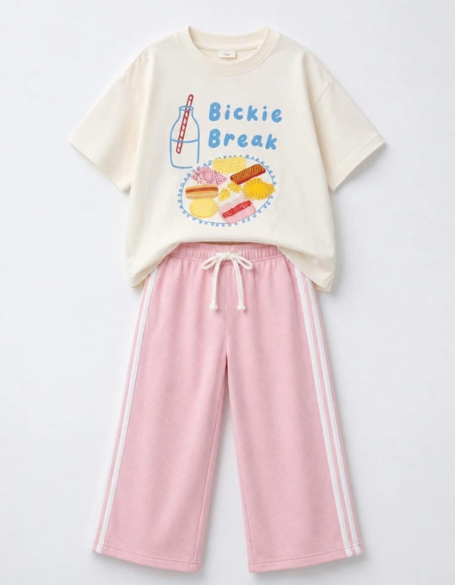 Bickie Break pink pant set