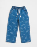jeans blue be happy print