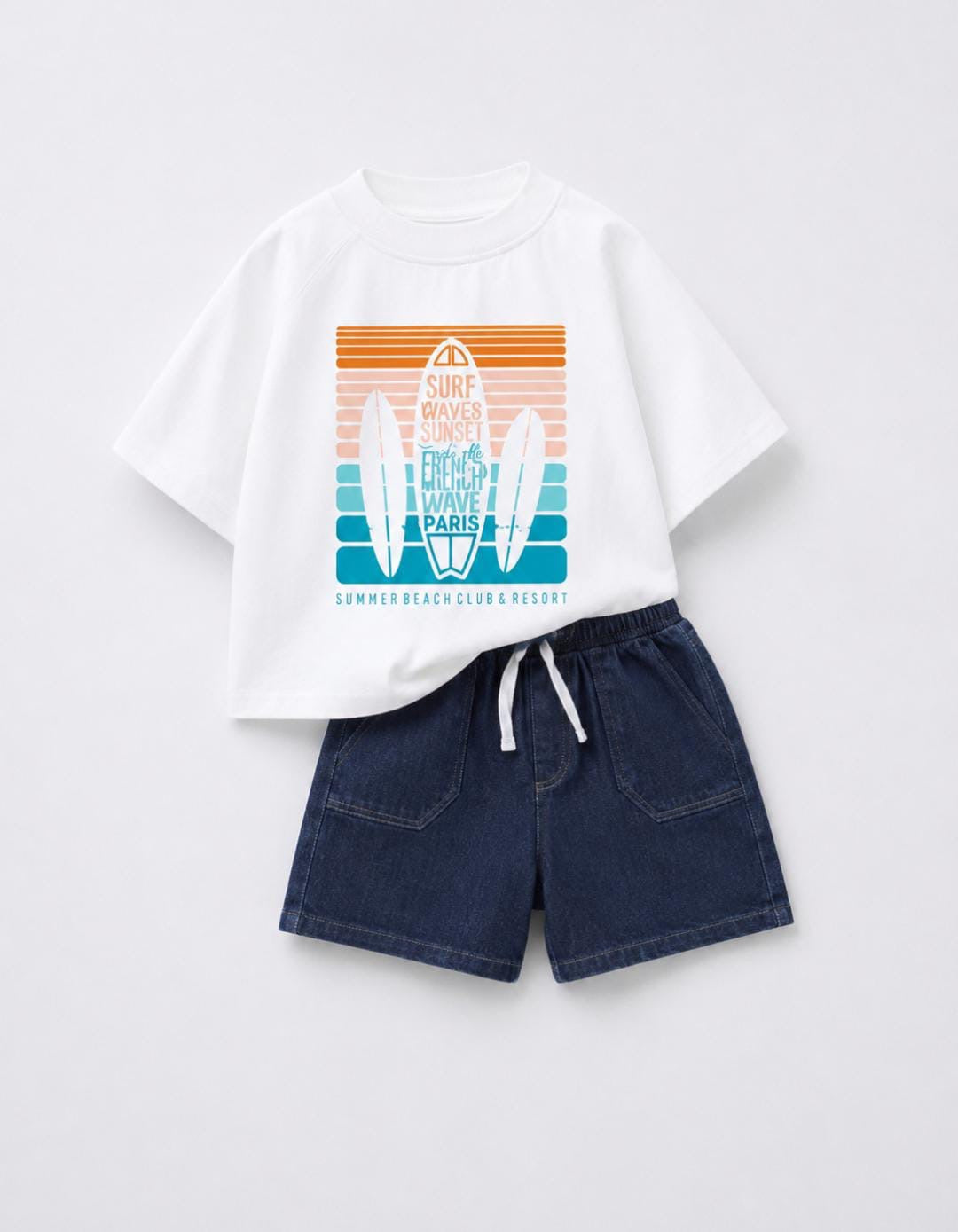 Surf graphic tee set