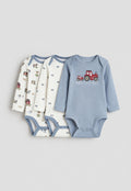 Little Farm Helper 3-Piece Long Sleeve Bodysuit Set