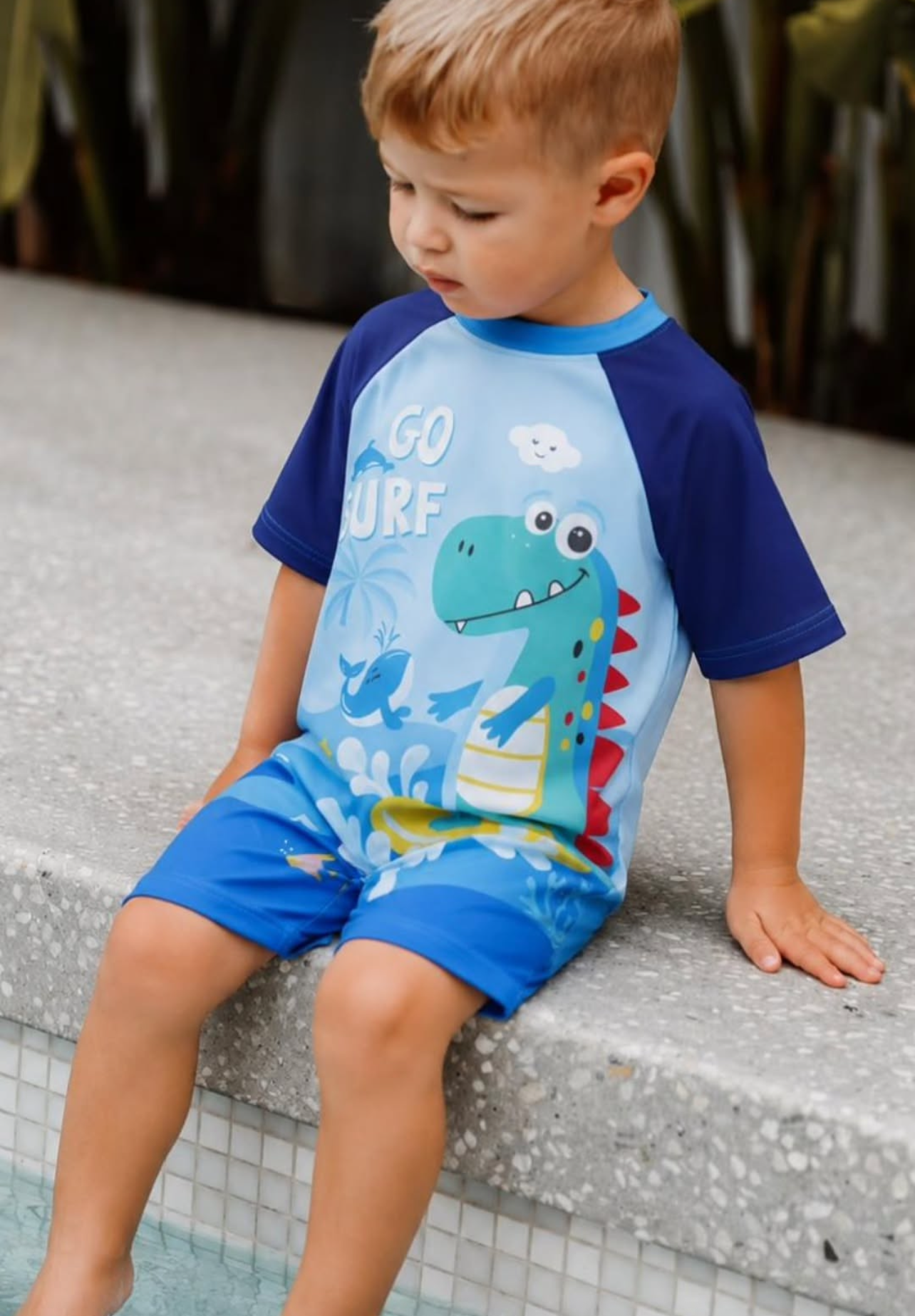 swimsuit dino blue