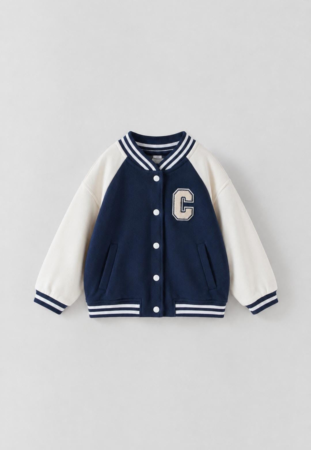 navy & Cream Varsity Jacket