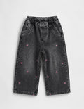 la ceil black printed pant jeans