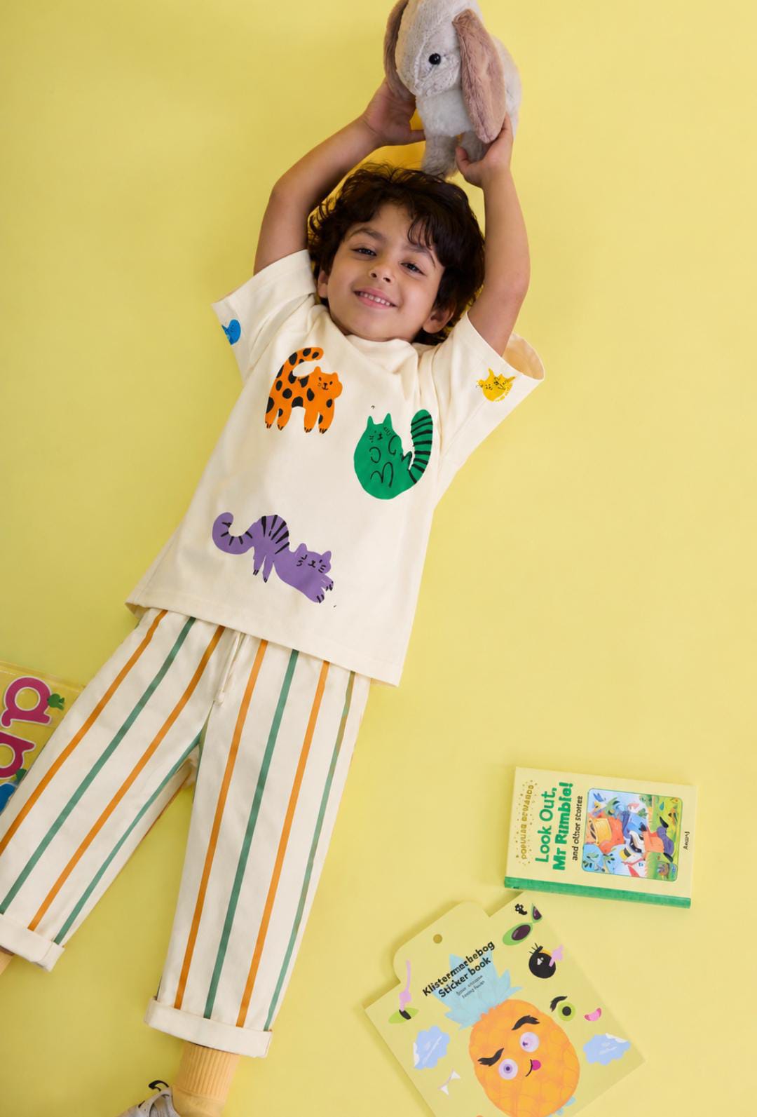 kids animal striped pants