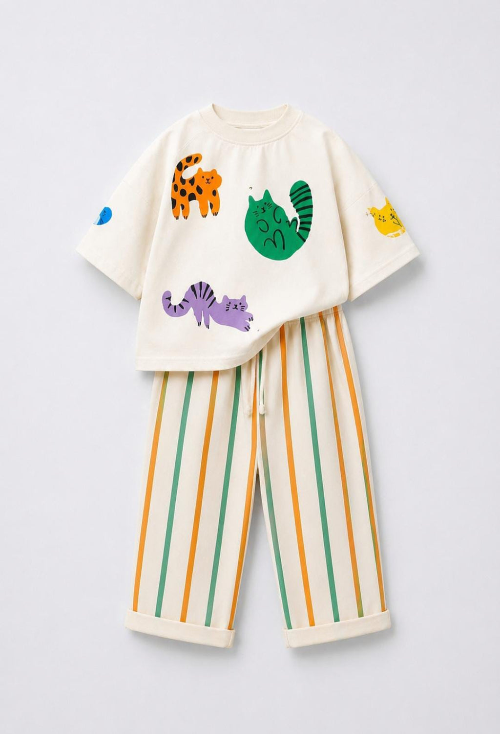 kids animal striped pants