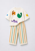 kids animal striped pants