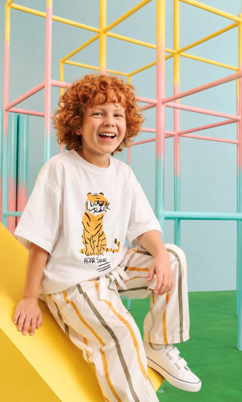 Tiger striped pants set