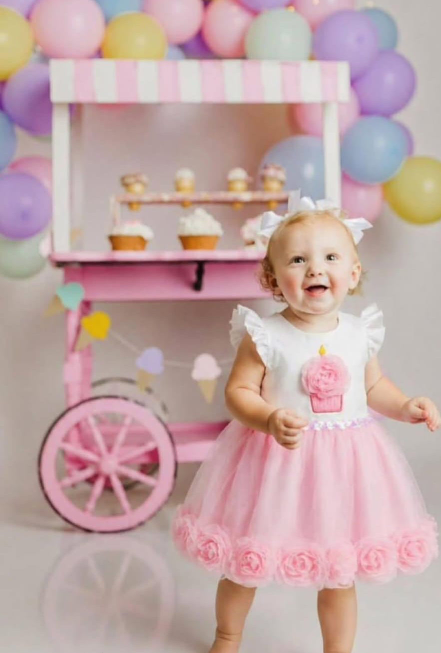 Pink Cupcake Tulle Party Dress