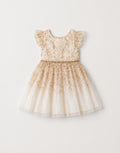 Floral Embroidered Tulle Party Dress