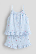 Heart shaped muslin ruffle set