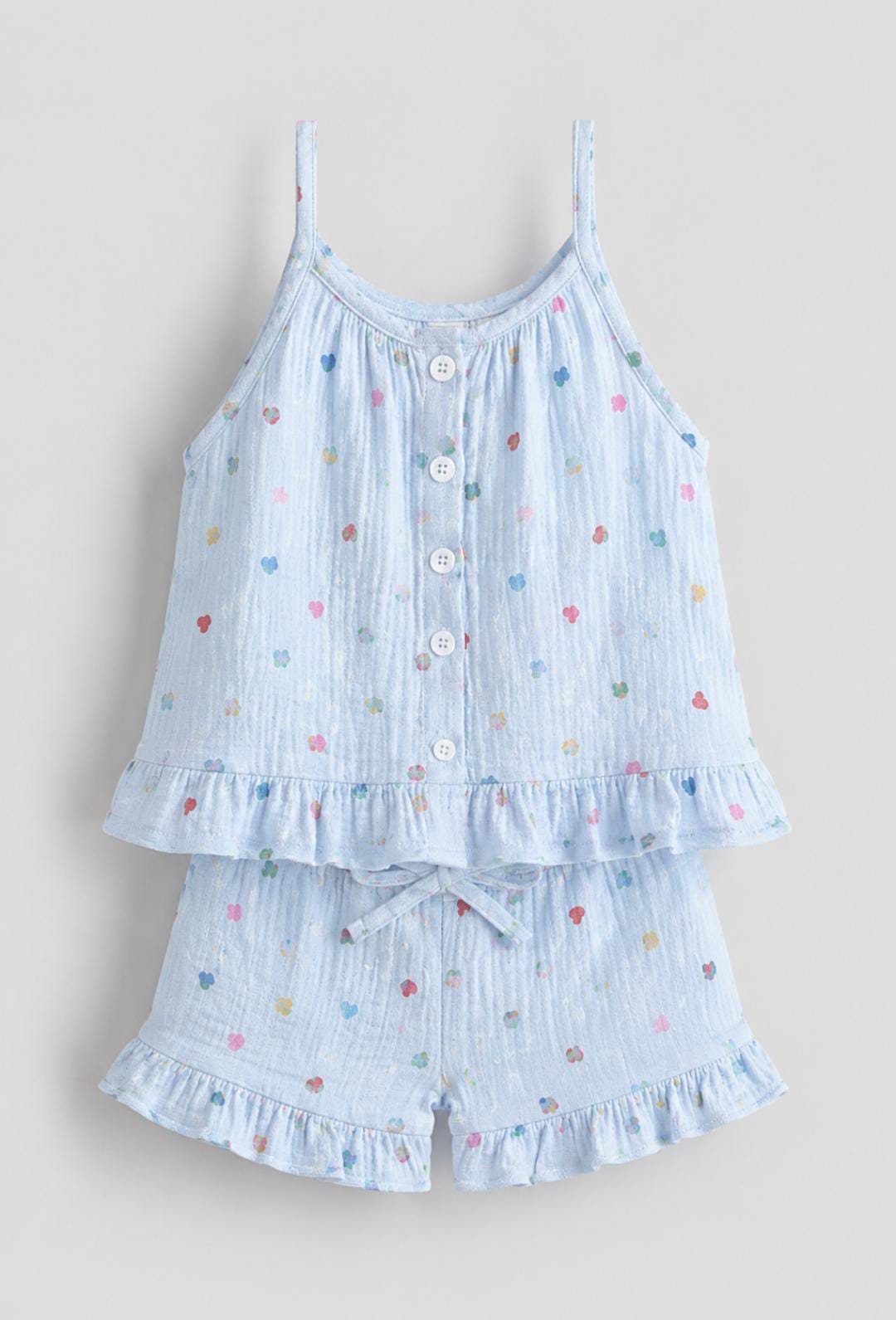 Heart shaped muslin ruffle set