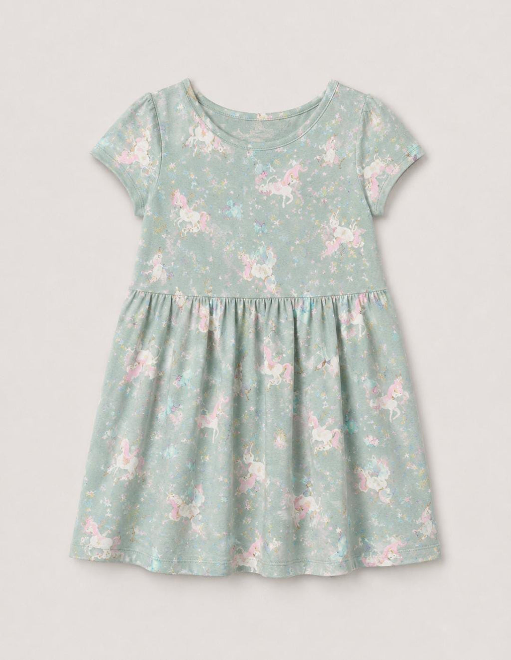 Sage Unicorn Twirl Dress