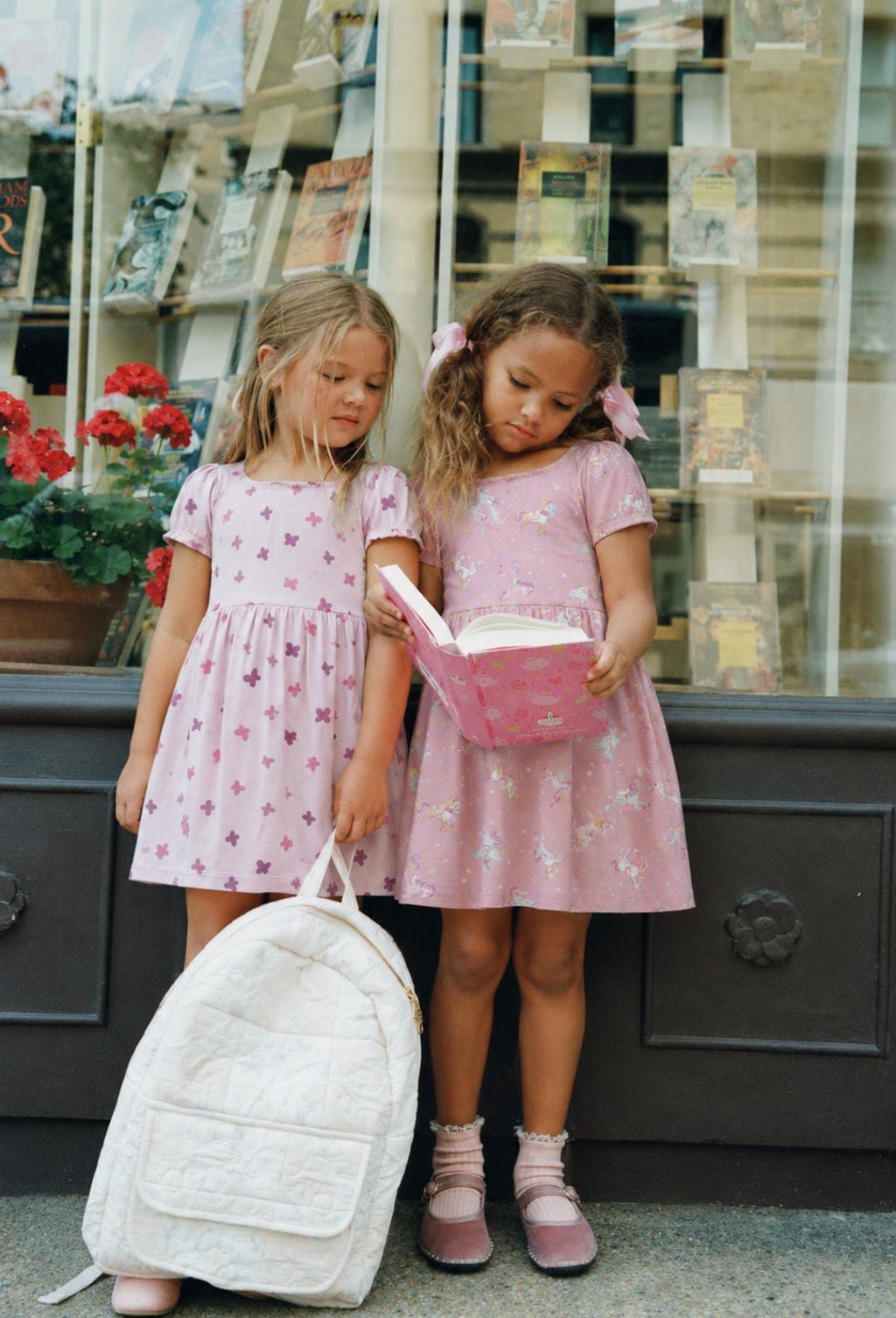 Pink unicorn twirl dress