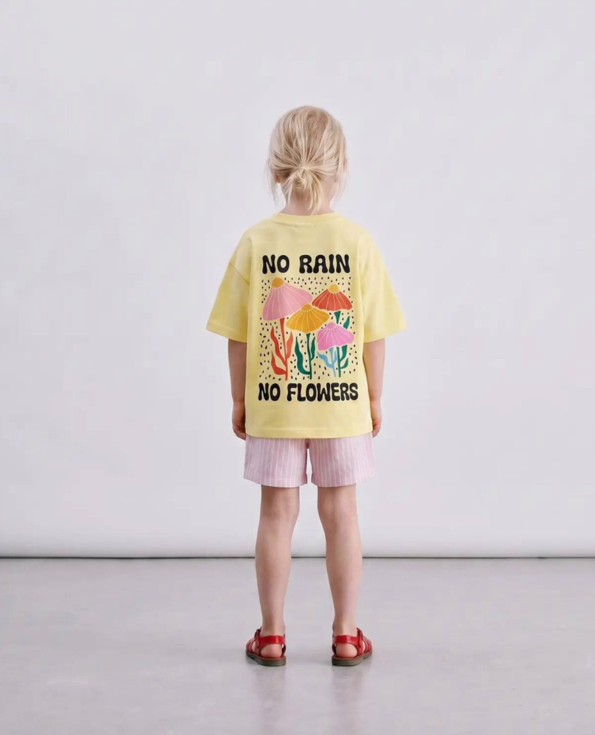 Soft Sunshine Tee & Pink Stripe Shorts Set