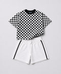 Black & White Checkered Kids 2-Piece Set