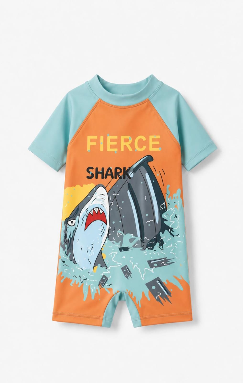 Fierce Shark Kids Swim Romper