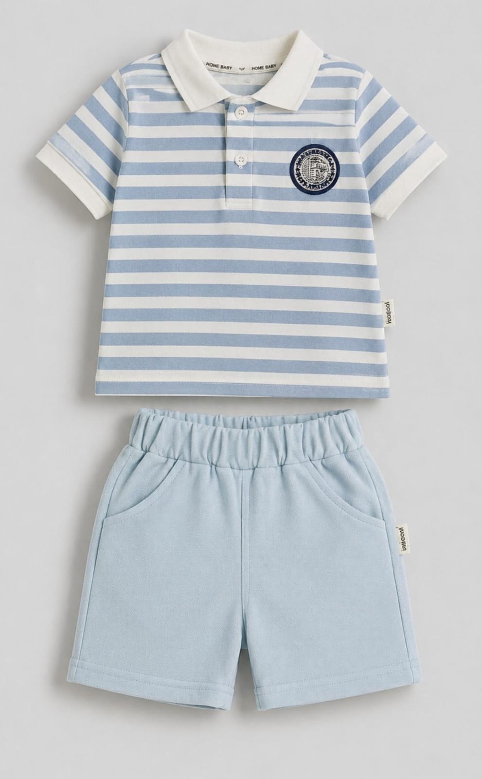 Polo stripped polo & short set
