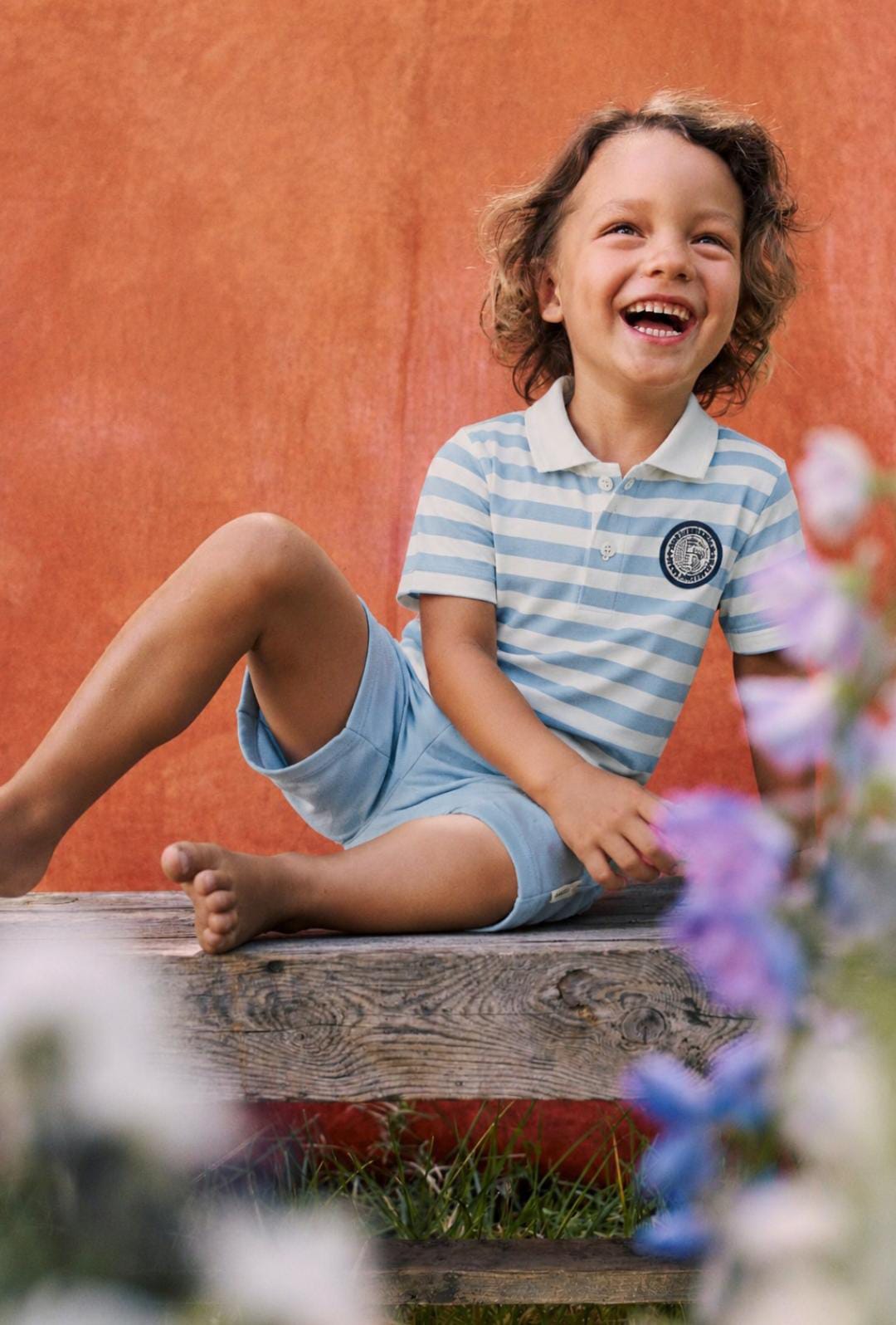 Polo stripped polo & short set