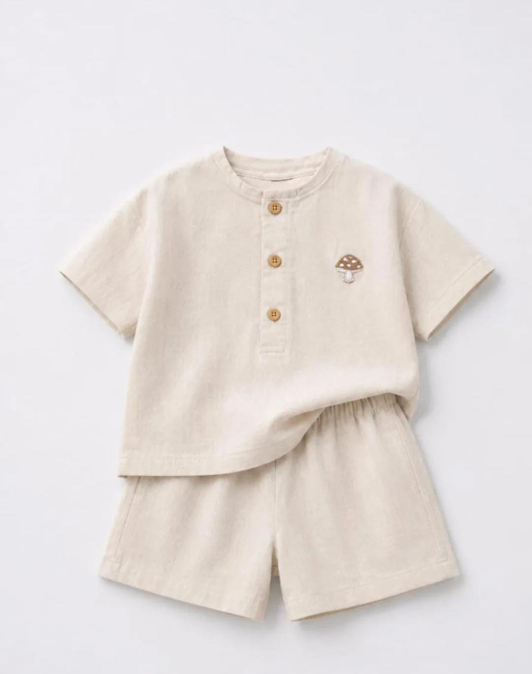 Mushroom lenin set - beige