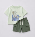 Boys Dino Graphic Tee & Cargo Shorts Set