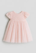 Blush Pink Lace & Tulle Party Dress