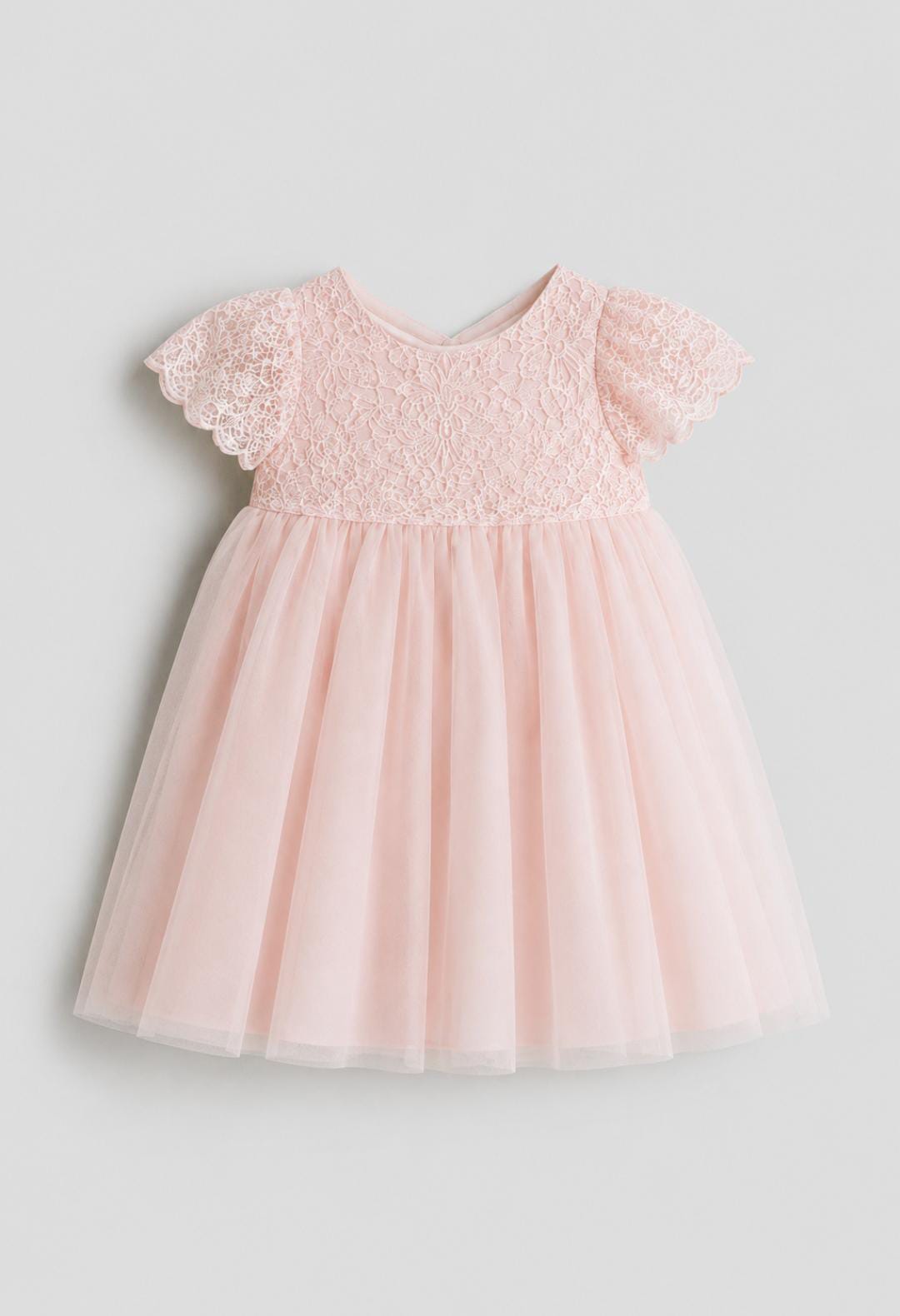 Blush Pink Lace & Tulle Party Dress
