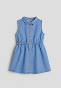 H&M-Girls' Sleeveless Denim Shirt Dress