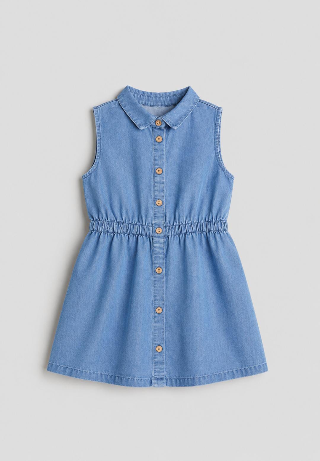 H&M-Girls' Sleeveless Denim Shirt Dress