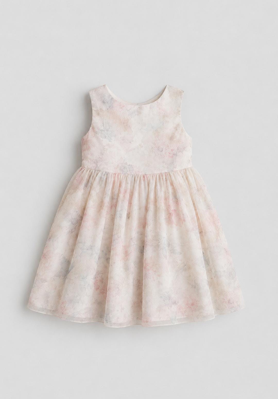 Girls' Pastel Floral Tulle Party Dress