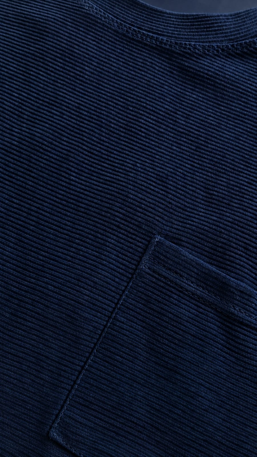 Ribbed Pocket Tee & Shorts Set – dark navy