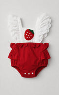 Strawberry Ruffle Baby Romper