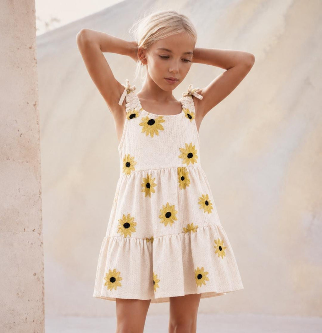 Sunflower Tie-Shoulder Dress