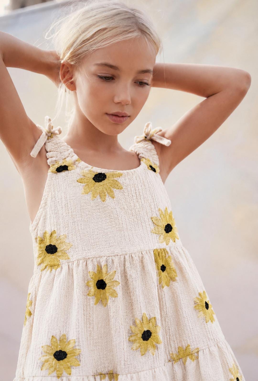 Sunflower Tie-Shoulder Dress