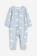 H&M-Baby Cloud & Moon Print Sleepsuit