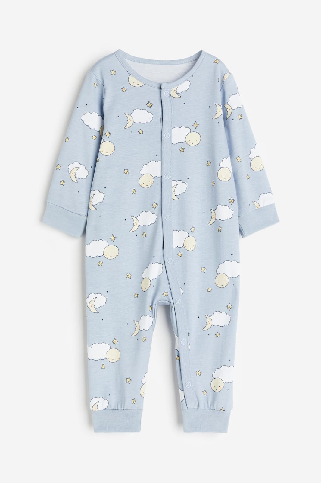 H&M-Baby Cloud & Moon Print Sleepsuit