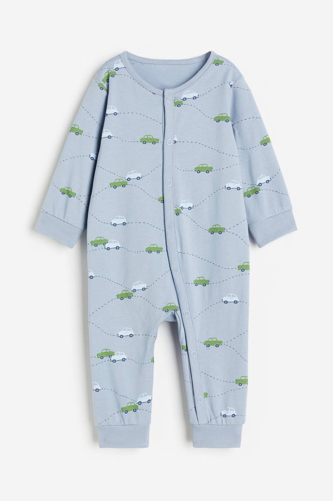 H&M-baby car print sleepsuit