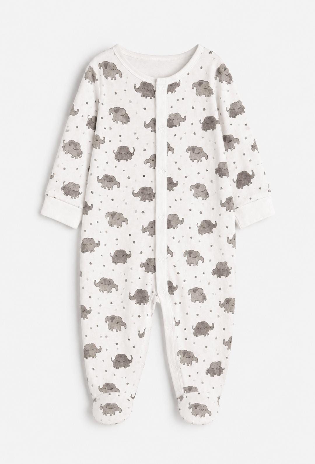 H&M baby elephant print sleepsuit