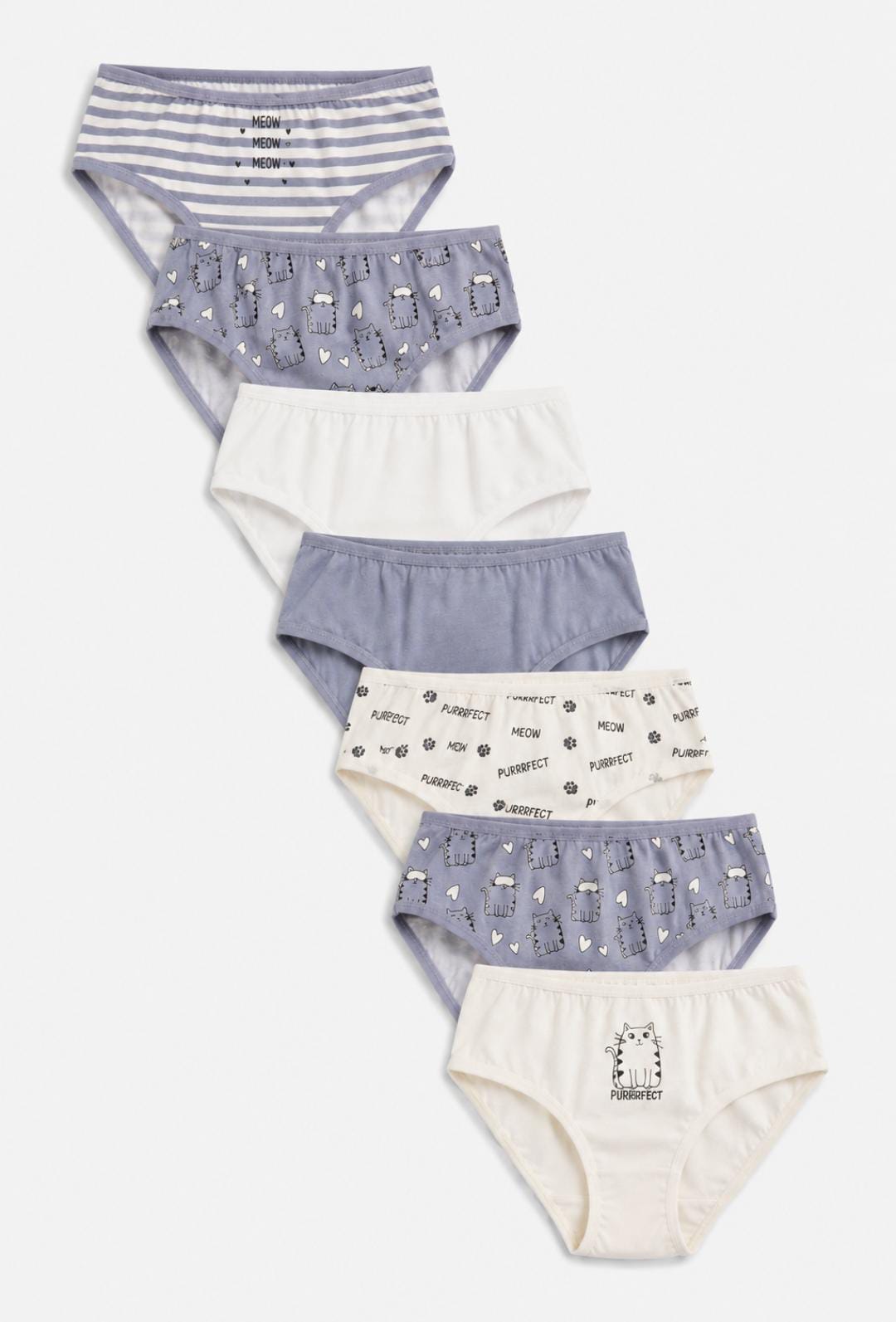 Cat Print Cotton Panties – 7 Pack