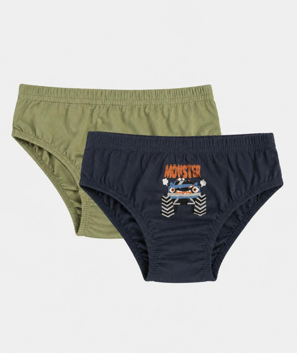 Monster Truck Boys’ Briefs – 2 Pack
