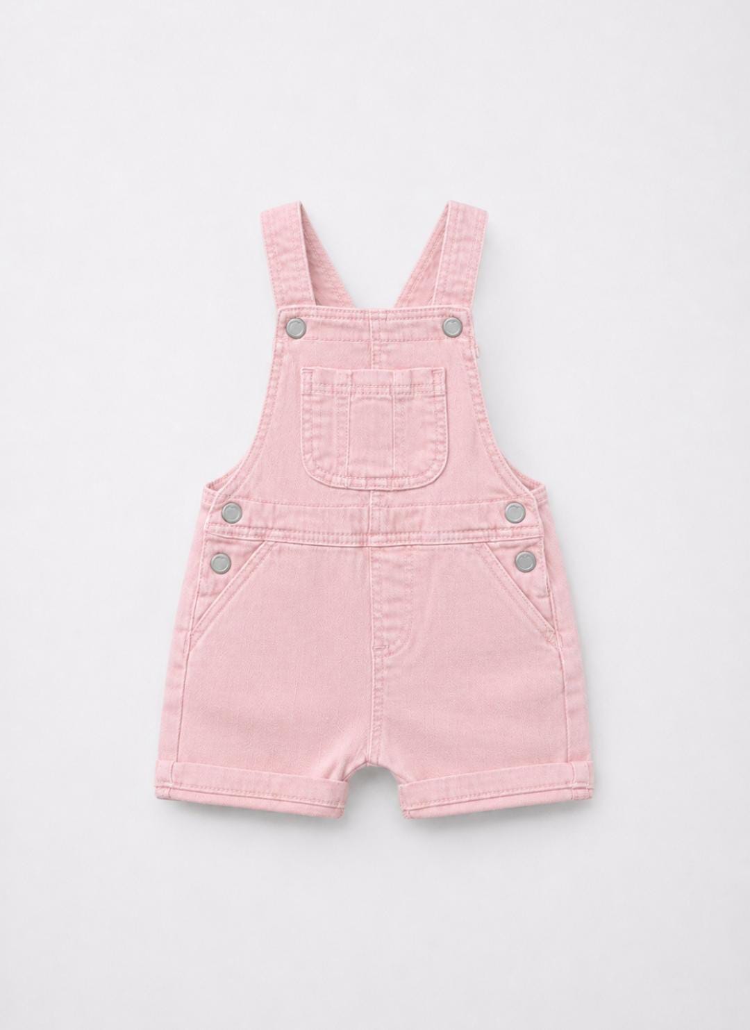 Baby Pink denim romper