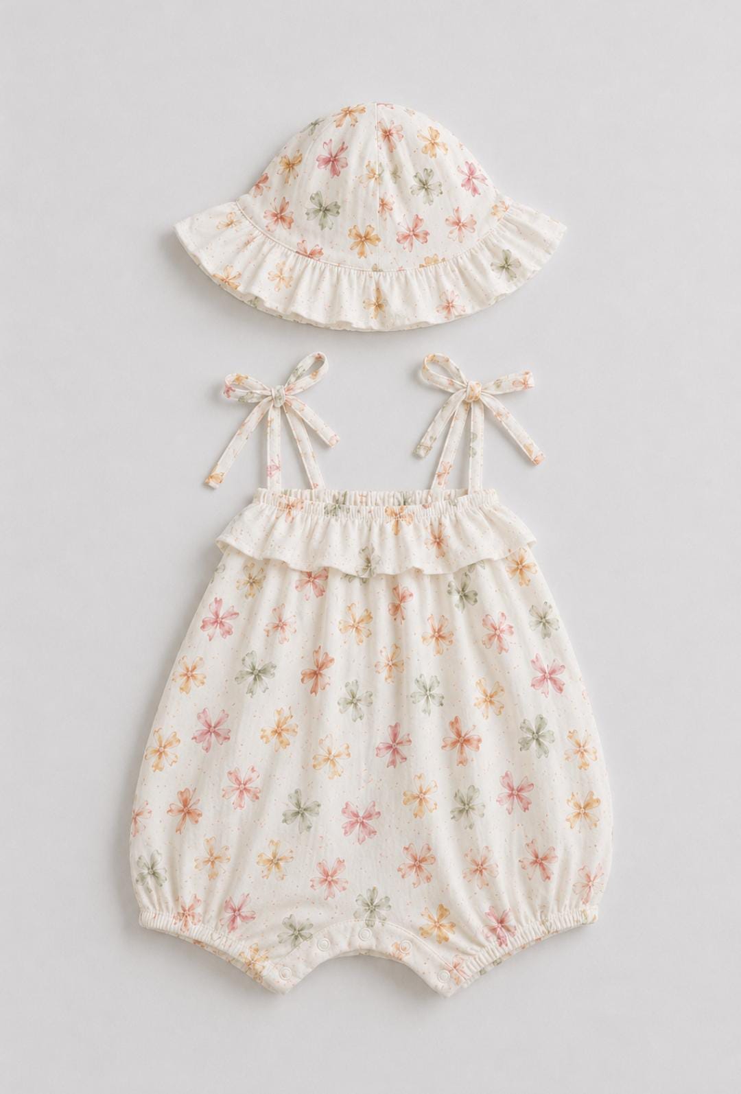 Butterfly Dreams Ruffle Romper & Sun Hat