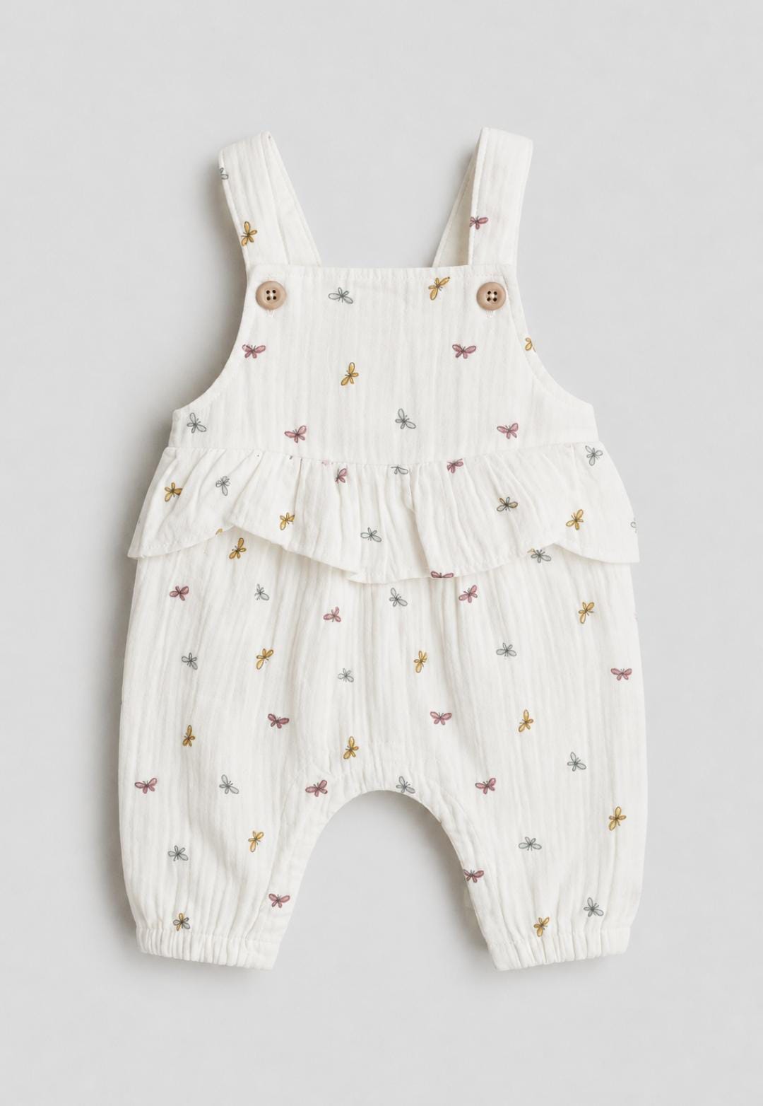 Butterfly ruffle romper